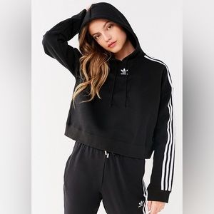 Adidas Black Crop Long Sleeve Hoodie